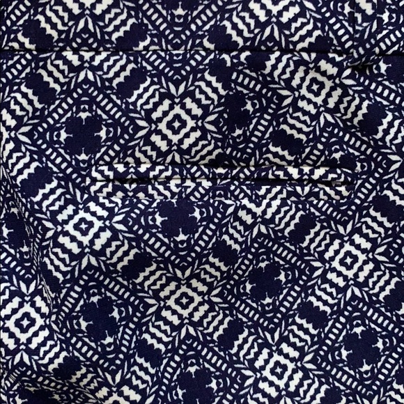 J Crew navy and white cropped pants sz 4 - Picture 7 of 7
